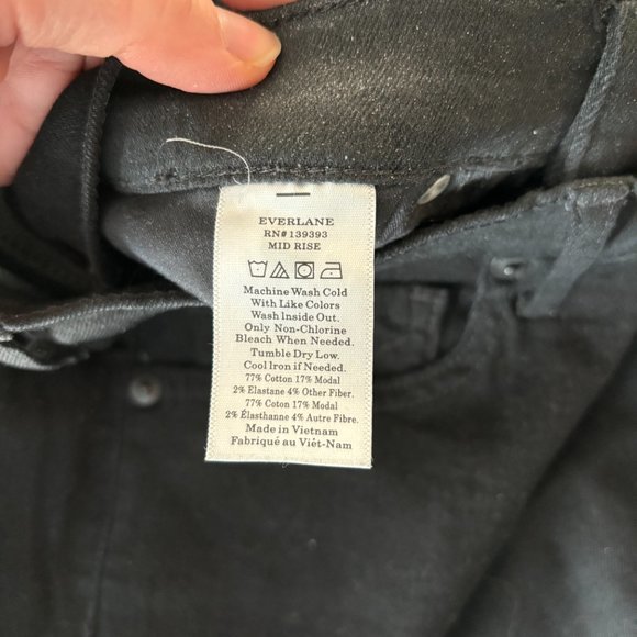 Everlane Mid-Rise Skinny Jean in Black | Size 29 Regular - Picture 5 of 5